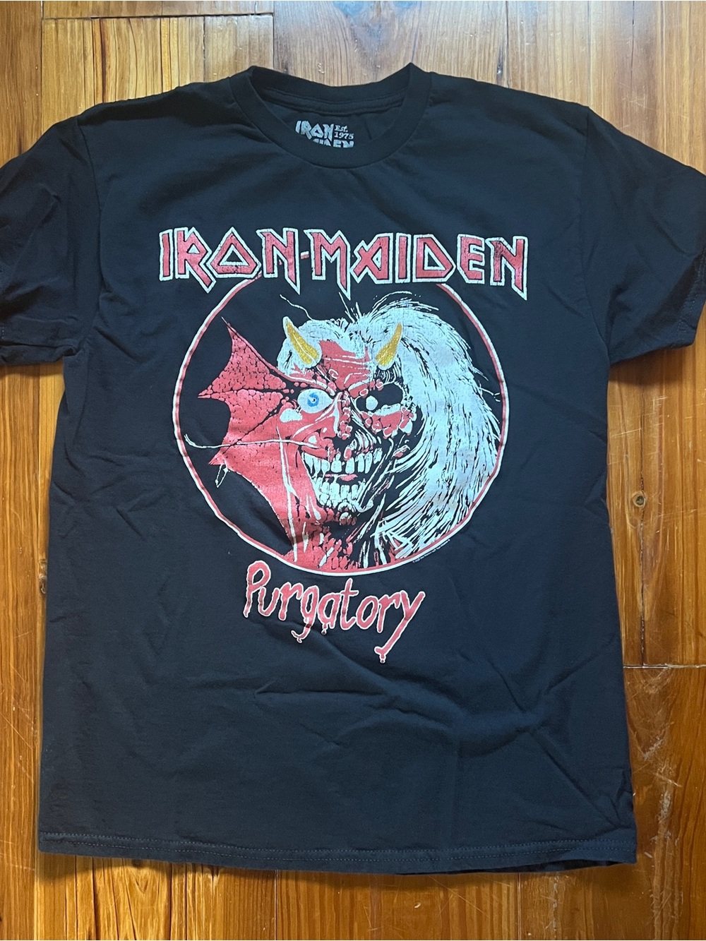 Iron Maiden Purgatory Alive In America Graphic Tee - Black
